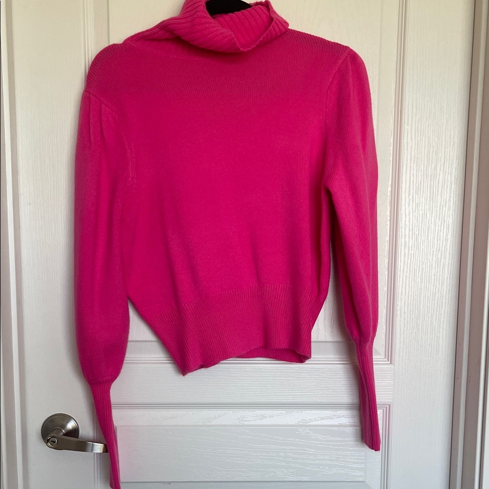 French Connection Vibrant Pink Cowl Neck Sweater